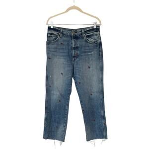 AMO Loverboy Rosebud Embroidered Jeans